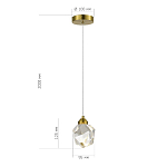 SL6114.203.01 Подвес ST-Luce Золотистый/Прозрачный LED 1*3W 3000K КАСКАТО 250_100_2956011