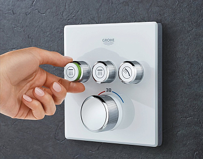 29157LS0 Grohtherm SmartControl Внешняя часть термостатического смесителя на 3 выхода, белая луна 400_400_1439488