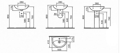 6894B099-1776 Раковина Norm Fit, 55 см 400_400_2406734