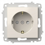 Розетка с заземлением и со шторкой, без рамки Elbi Eleсtriс Zena Vega 609-010200-243 250_100_2195039