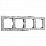 Рамка на 4 поста Werkel Hammer серебряный W0042406 500_191_2296476
