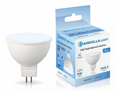 Лампа светодиодная Ambrella Light MR16 GU5.3 9Вт 6400K 160906 400_400_2030107
