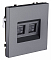 Розетка двойная Ethernet RJ-45 и со шторками, без рамки Kollinger Eclipse EC-018GY