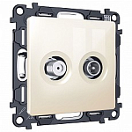 ТВ-розетка и SAT-розетка оконечная без рамки Ambrella Volt ALFA MA313310 250_100_Array