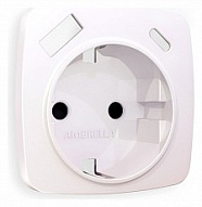 Накладка для розетки с заземлением и со шторками и 2хUSB type A и C Ambrella Volt OMEGA OP2100 500_191_2307643
