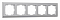 Рамка на 5 постов Werkel Stark (серебряный) W0051806