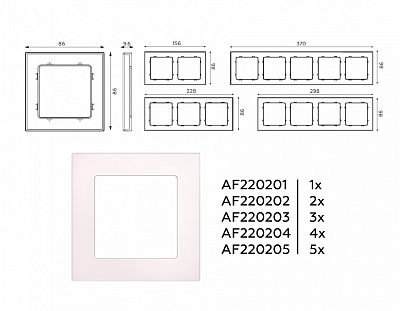 Рамка на 4 поста Ambrella Volt ALFA AF220204 400_400_2183717