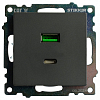 Розетка 2хUSB type A и C без рамки Stekker Катрин 50052 100_100_2160565