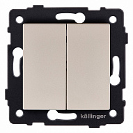 Выключатель двухклавишный без рамки Kollinger  REA-S-007GD 500_191_3124006