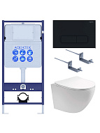 SET AQUATEK ЕВРОПА cm-017 4в1 (рама AQUATEK Standard INS-0000012+крепеж KKI-0000002+клавиша KDI-0000017+унитаз ЕВРОПА AQ1900-00 с тонким сиденьем soft 500_191_3226796