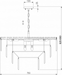 Подвесная люстра Eurosvet Elegante 10130/10 хром/прозрачный хрусталь Strotskis 250_100_1811839