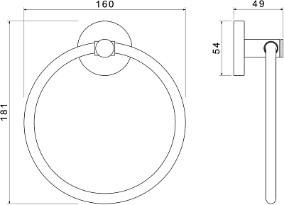 AQ4112CR ЕВРОПА полотенцедержатель кольцо 400_400_2732215
