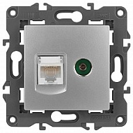 ТВ-розетка и розетка Ethernet RJ-45 без рамки Эра Эра Elegance 14-3110-03 500_191_2400918