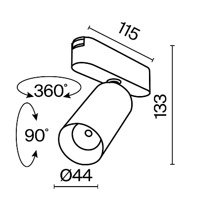 Трековый светильник Technical TR103-1-12W4K-M-W 400_400_829137