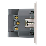 Розетка с заземлением и со шторкой и 2хUSB type A и C, без рамки Stekker Мия 50482 250_100_3078341