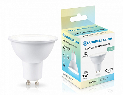 Лампа светодиодная Ambrella Light MR16 GU10 7Вт 4000K 190714 400_400_2030194