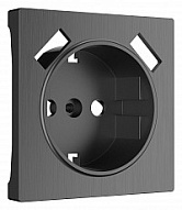 Накладка для розетки с заземлением и 2хUSB Werkel графит рифленый W1179504 500_191_2261402
