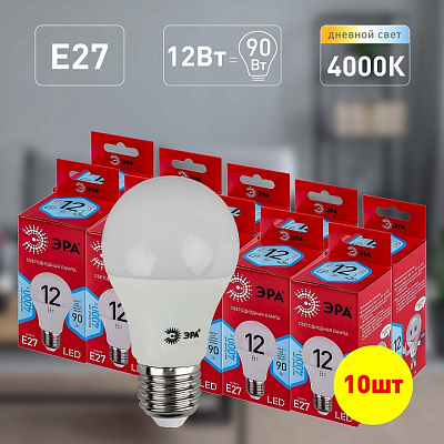 Лампа светодиодная Эра  E27 12Вт 4000K LED A60-12W-840-E27 R 400_400_2842221