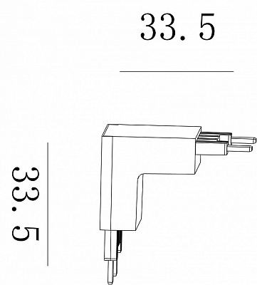 Соединитель угловой L-образный для треков накладных SWG PRO SLIM CN-SLIM-BL-TL 400_400_2180631