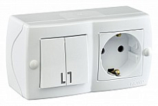 Блок с розеткой и выключателем Mono Electric Octans IP20 104-010101-181 250_100_Array