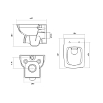 1.WH50.1.758 НЕО ПЭК rimless (подвес. безободковый унитаз с тонким сиденьем, инсталляция, белая панель) 250_100_1434795