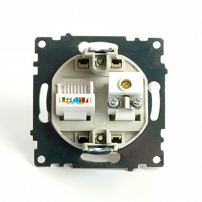 ТВ-розетка и розетка Ethernet RJ-45 без рамки Stekker Катрин 49230 400_400_1964785
