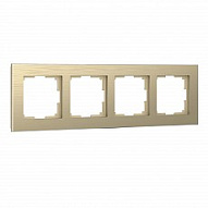Рамка на 4 поста Werkel Aluminium (шампань) W0041711 500_191_2296486