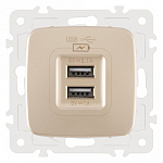 Розетка USB, без рамки Arte Milano am-205 205.46-1.shampan 250_100_2167131