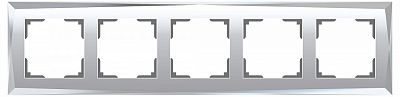 Рамка на 5 постов Werkel Diamant (зеркальный) W0051220 400_400_2129794