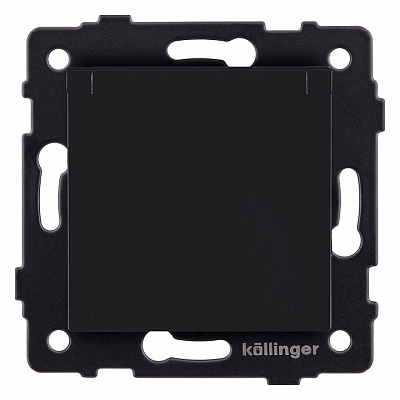 Розетка с заземлением с крышкой, без рамки Kollinger  REA-006BM 400_400_3123160