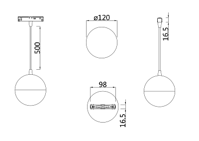 Трековый подвесной светильник Technical TR018-2-10W4K-B 400_400_2808843