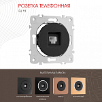 Розетка телефонная RJ-11 без рамки Arte Milano am-202 202.51-1.black 250_100_2166084