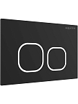 KDI-0000059(BD) Панель смыва Черный матовый ободок хром (клавиши квадрат), 162*244 мм 250_100_2415501
