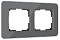 Рамка на 2 поста Werkel Elite (графит, стекло) W0022440