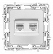Розетка Ethernet RJ-45 без рамки Arte Milano am-217 217.45-2.silver 500_191_2302775