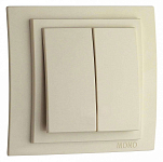 Выключатель двухклавишный Mono Electric Larissa 103-171725-102 250_100_2162624