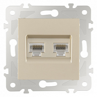 Розетка Ethernet RJ-45 без рамки Arte Milano am-203 203.45-2.shampan 400_400_2166686