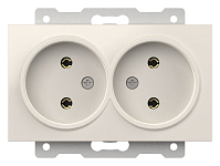 Розетка двойная без заземления, без рамки Elbi Eleсtriс Zena Vega 609-010200-908 250_100_2195062