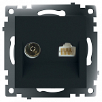 ТВ-розетка и розетка Ethernet RJ-45 без рамки Stekker Катрин 49182 250_100_1964738