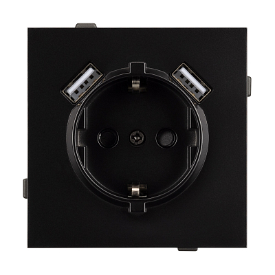 Розетка с заземлением и 2хUSB type A, без рамки Arlight SCT-TENDO 054083 400_400_3096482