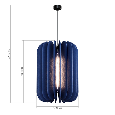 SL3004.433.01 Светильник подвесной ST-Luce Черный/Синий E27 1*60W СЕНТИТО 400_400_2947916