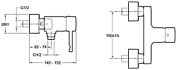 E45533-CP CUFF смеситель Смесители для душа 250_100_2414919