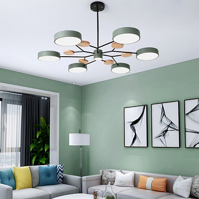 Люстра на штанге Imperiumloft Meade Lamps Green MEADE-01 400_400_1974523