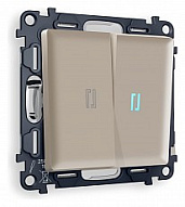 Выключатель проходной двухклавишный с подсветкой Ambrella Volt ALFA MA364040 500_191_2306898