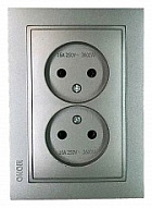 Розета двойная без заземления Mono Electric Despina 102-242405-121 500_191_2281628