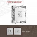 Розетка Ethernet RJ-45 без рамки Arte Milano am-217 217.45-1.silver 250_100_2167867
