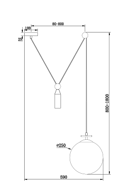 Подвесной светильник Freya FR5221PL-01BS 400_400_828599