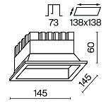 Встраиваемый светильник Technical DL056-18W3-4-6K-W 250_100_Array