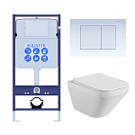 Set AQUATEK ЛИРА (рама AQUATEK Standard INS-0000012 с звукоиз.прокладкой+крепеж KKI-0000002+кнопкаKDI-0000009+унитаз ЛИРА AQ1155-00 с крышкой-сиденьем 250_100_Array