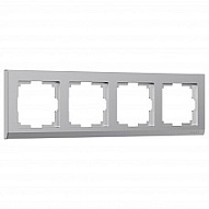 Рамка на 4 поста Werkel Stark (серебряный) W0041806 500_191_2296601